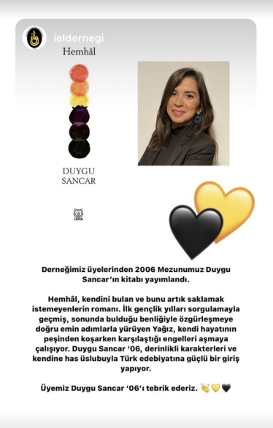 İEL Derneği — 2006 Mezunumuz Duygu Sancar'ın kitabı yayımlandı