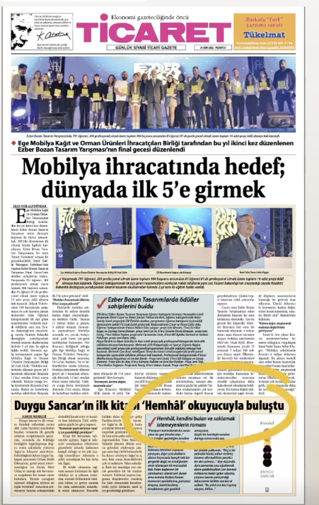 Ticaret — Duygu Sancar'ın ilk kitabı 'Hemhâl' okuyucusuyla buluştu